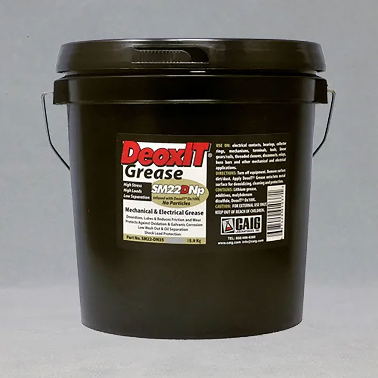DeoxIT&reg; SM22DNp High Performance Grease with DeoxIT&reg; Dx100L and No Particles 3.6Kg Pail