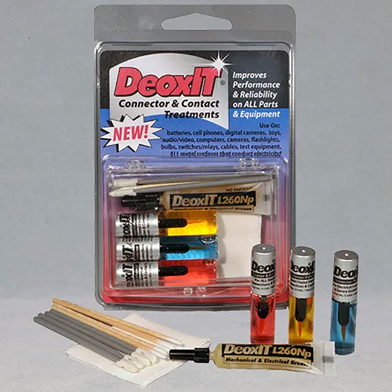 DeoxIT&reg; Sampler Kit Brush Bottles and Squeeze Tube