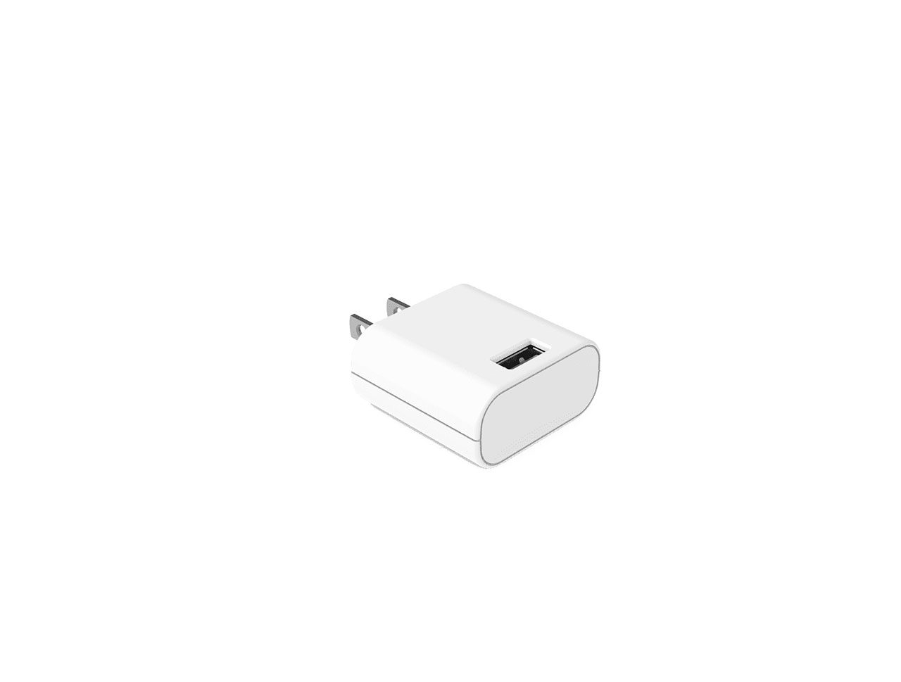 5W 5VDC Output US Wall-Mount USB A Apple Compatible  White