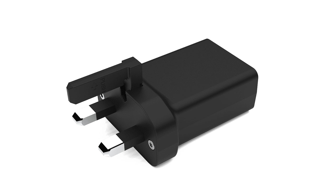 @10W 5VDC Output Medical Adapter,MOOPx2,UK Plug,USB A,Black