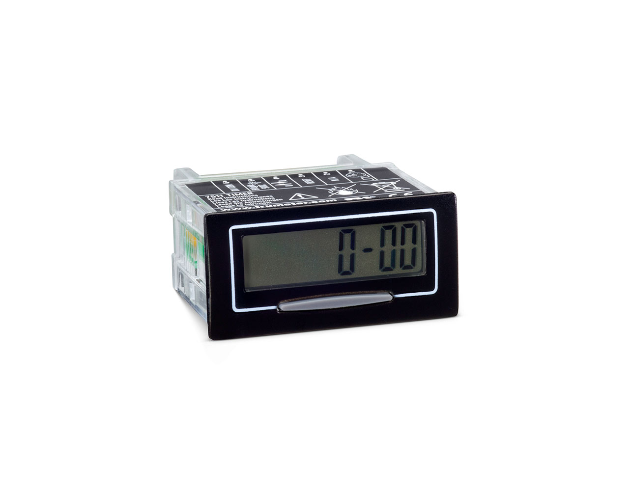 8 Digit LCD Hour Meter Dry Contact Input Front Panel (Disable Available) and Remote Reset 1/32nd Din Housing Backlight Screw Terminals
