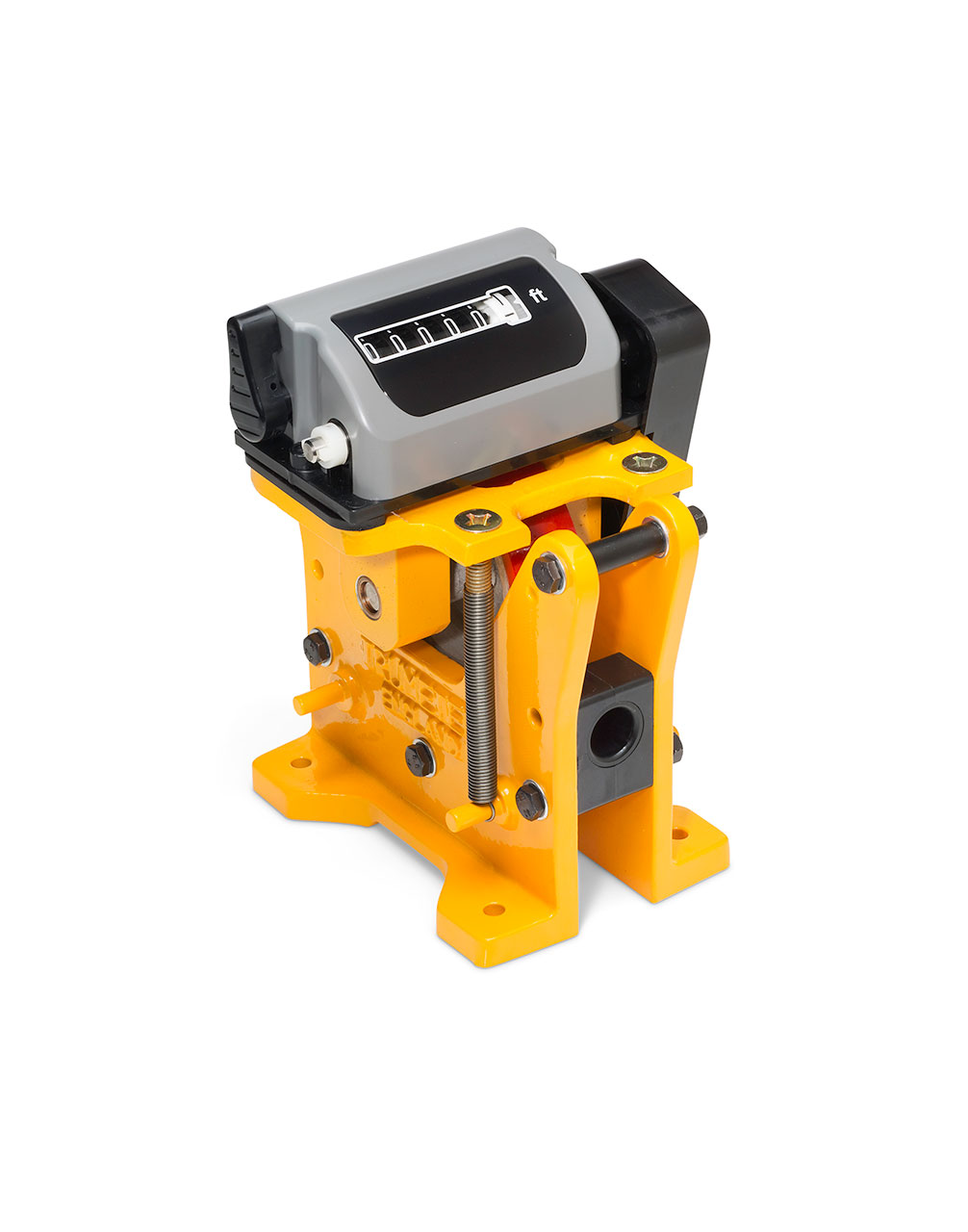 Mechanical Cable Rope and Wire Measuring Meters and Cm Poly Wheel Top Coming Count Direction Reset Lever .02" - .59"