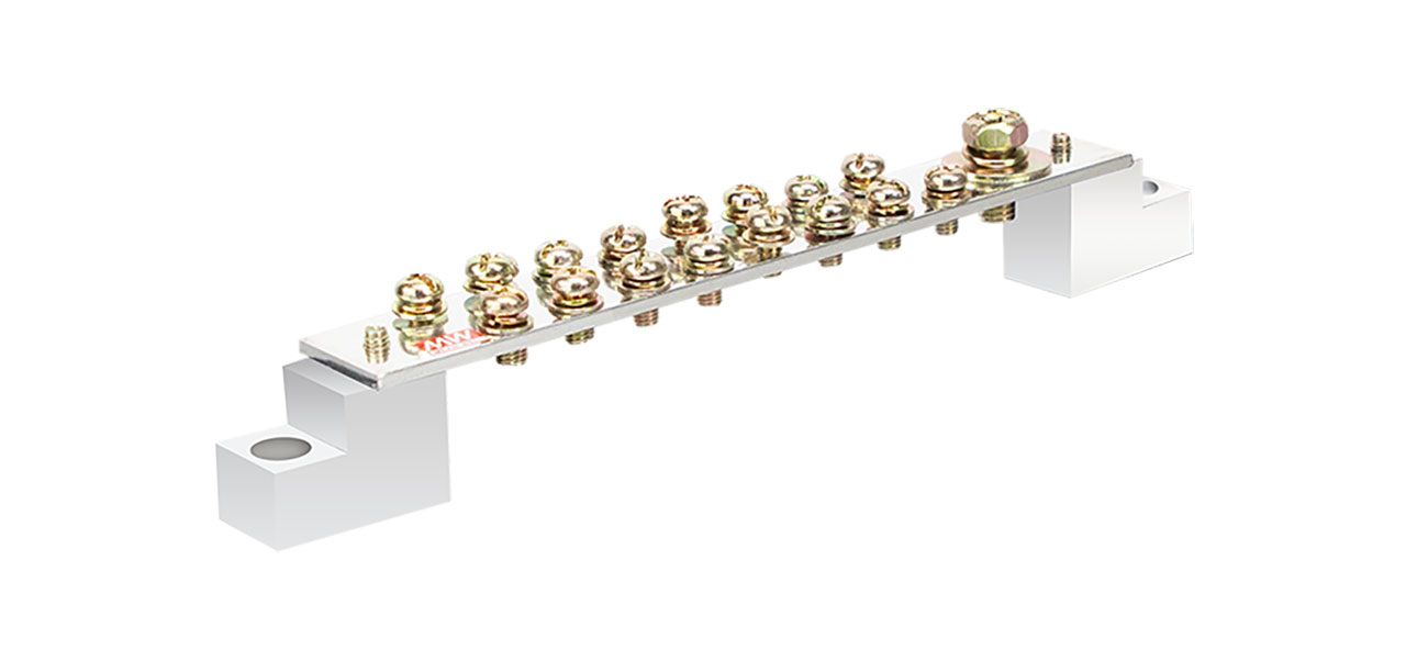 Grounding Copper Busbar with Insulator Stand 17 Pole