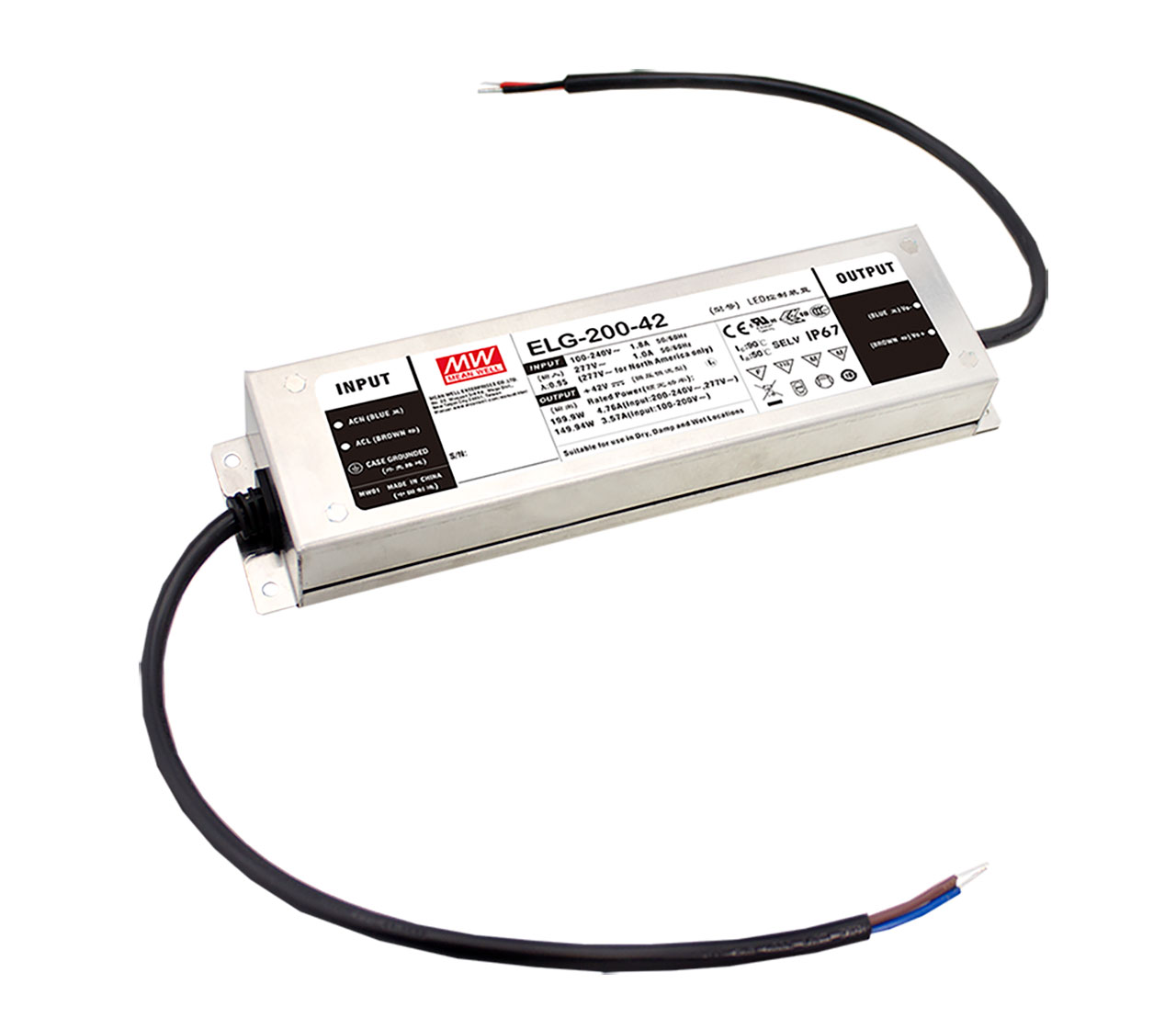 Constant Voltage and Constant Current LED Driver 48V 4.16A Adjustable Output 3-Wire Input