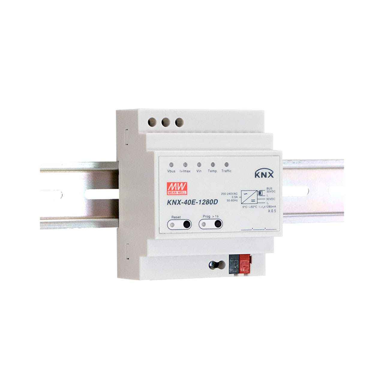 KNX Power Supply with Integrated Choke and Diagnostic Function 1280mA 30V 180-264VAC Input