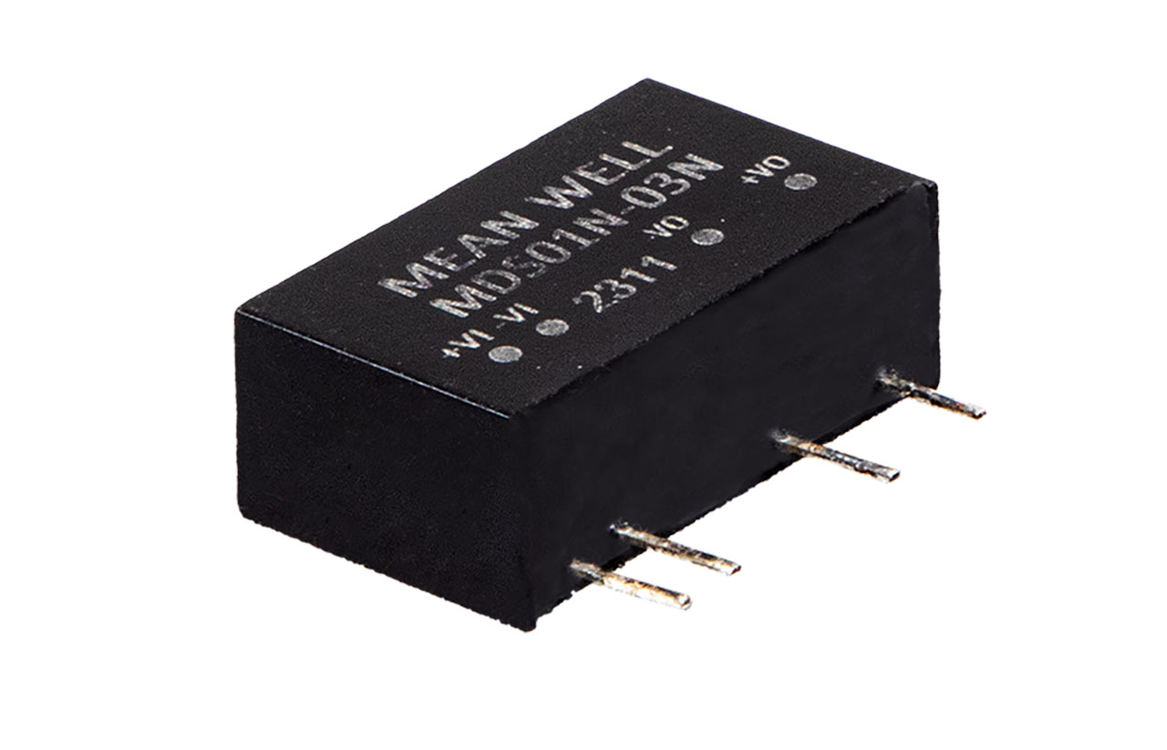 DC-DC Medical Grade Unregulated Converter 1W 3.3V 31-303mA 12Vin SIP-7