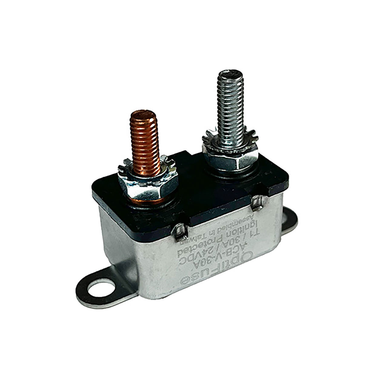 Circuit Protection Circuit Breaker Auto Reset 10-32 Stud 12/24V 30A Vertical Tab
