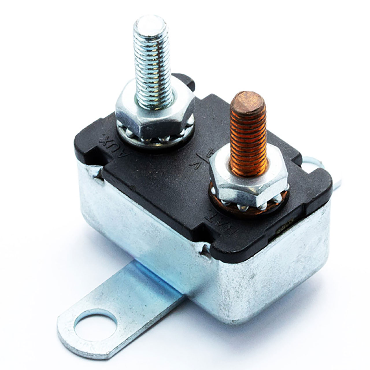 Circuit Protection Circuit Breaker Modified Reset- 10-32 Stud 24V 20A Horizontal Tab