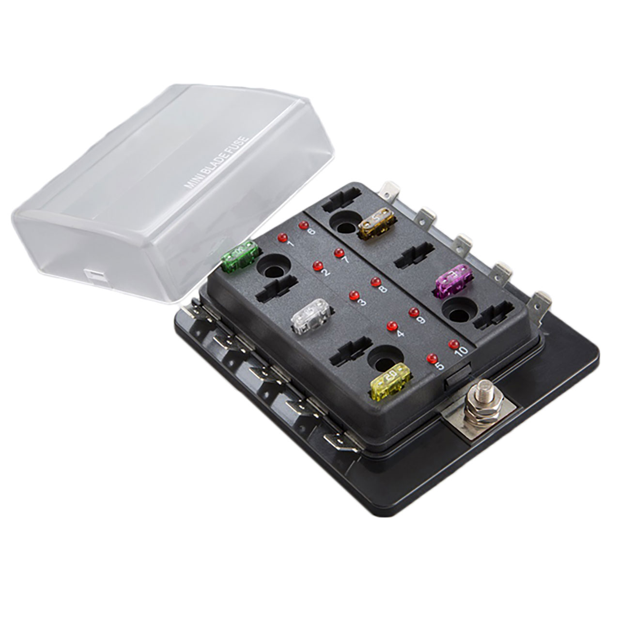 Circuit Protection Fuse Block Fuse Block for Mini Blade LED 10P