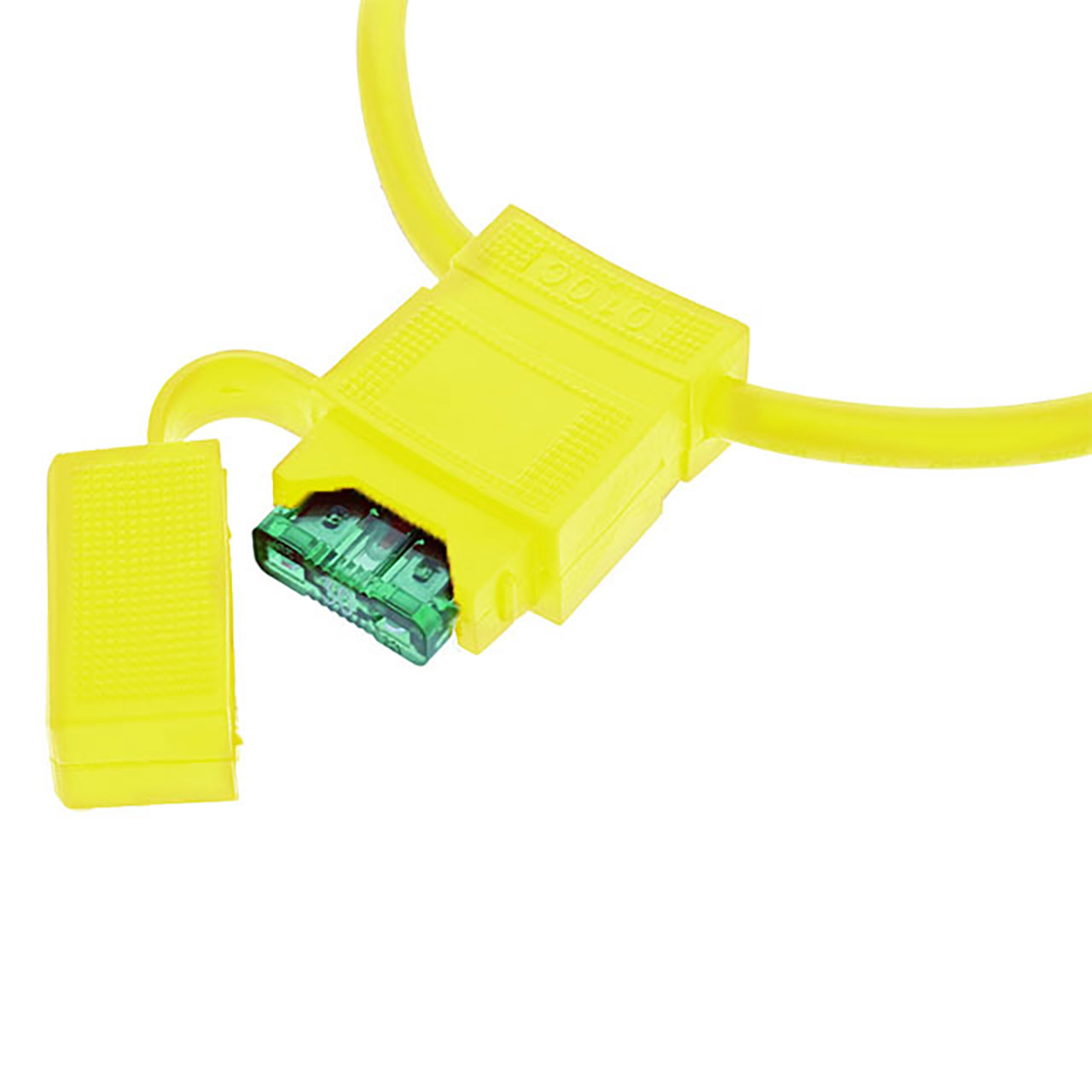 Circuit Protection Yellow Fuse Holder IP65 In-Line for Regular Blade 12AWG 30A Yellow Wire