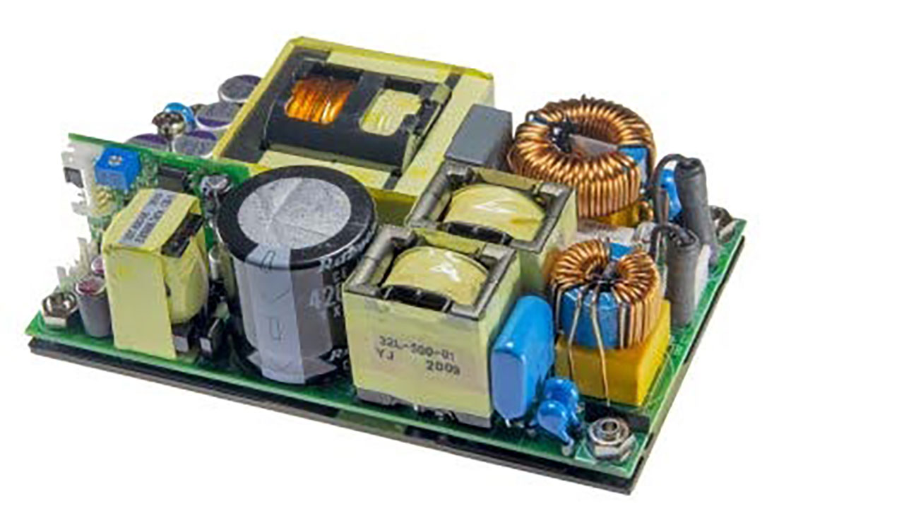 Open Frame 500W AC-DC Power Supply with Baseplate 18V 16.67A-27.78A PFC 5Vsb 12V Fan Output with Parallel Control