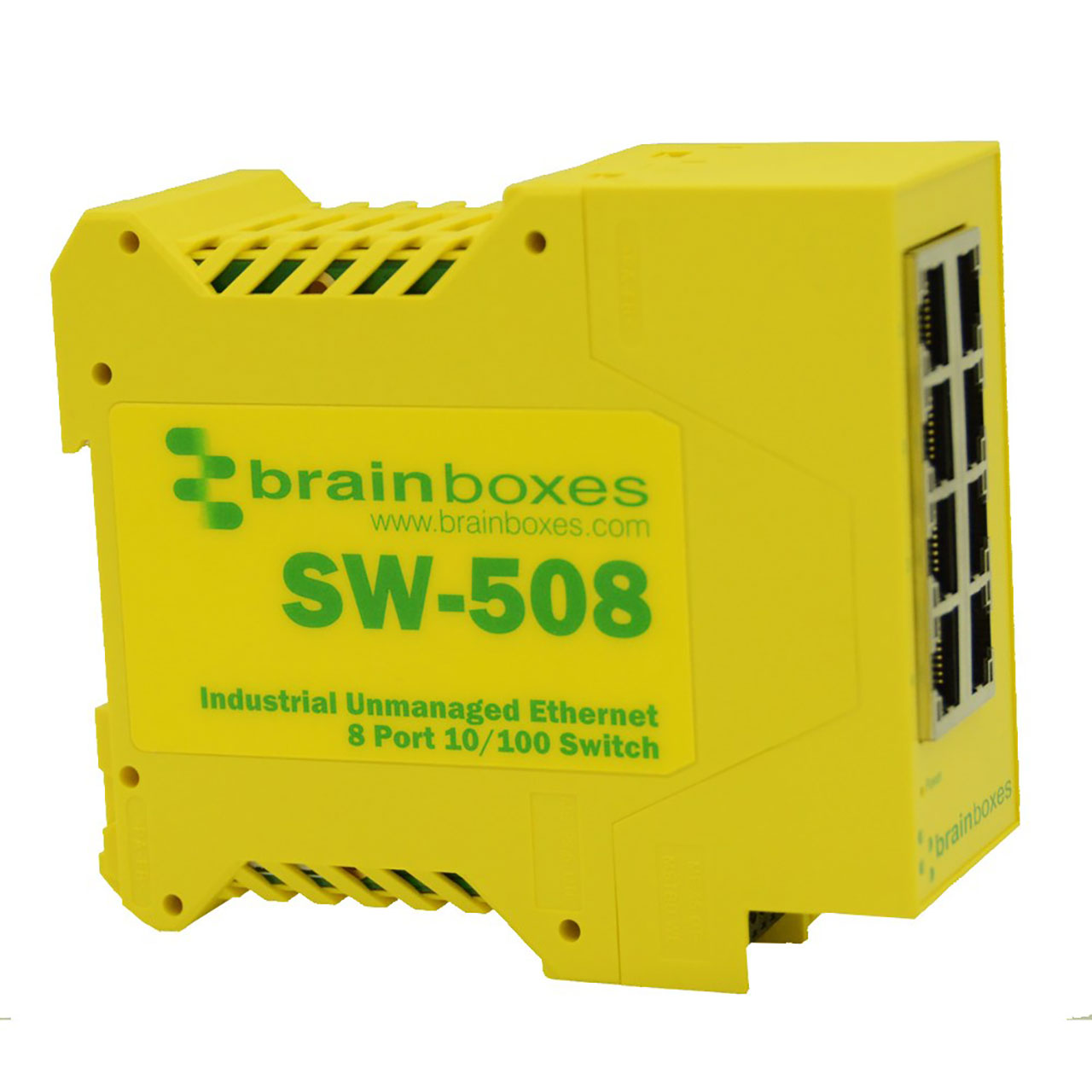 Industrial Ethernet 8 Port Switch DIN Rail Mountable