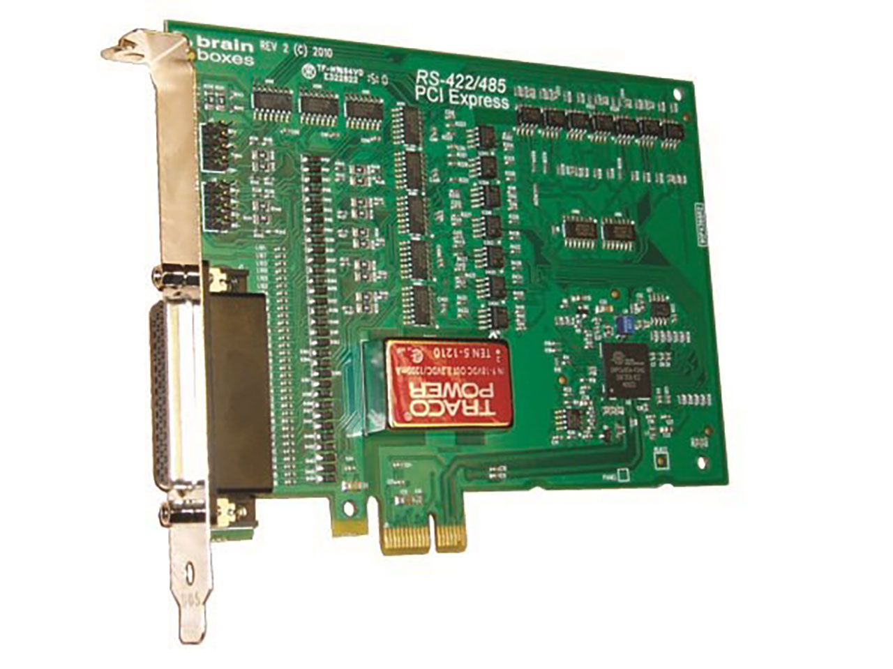 PCI Express 4 Port RS422/485 Serial Port Card 1M Baud With Opto Isolation
