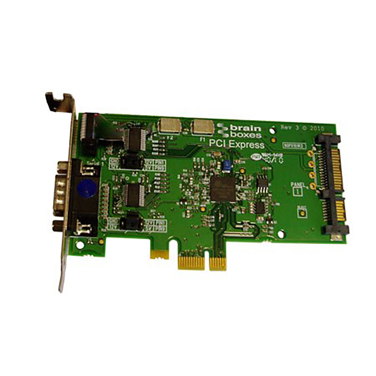 PCI Express 1 Port RS232 Powered (Through SATA Power Connector) Low Profile 1 Amp POS Card
