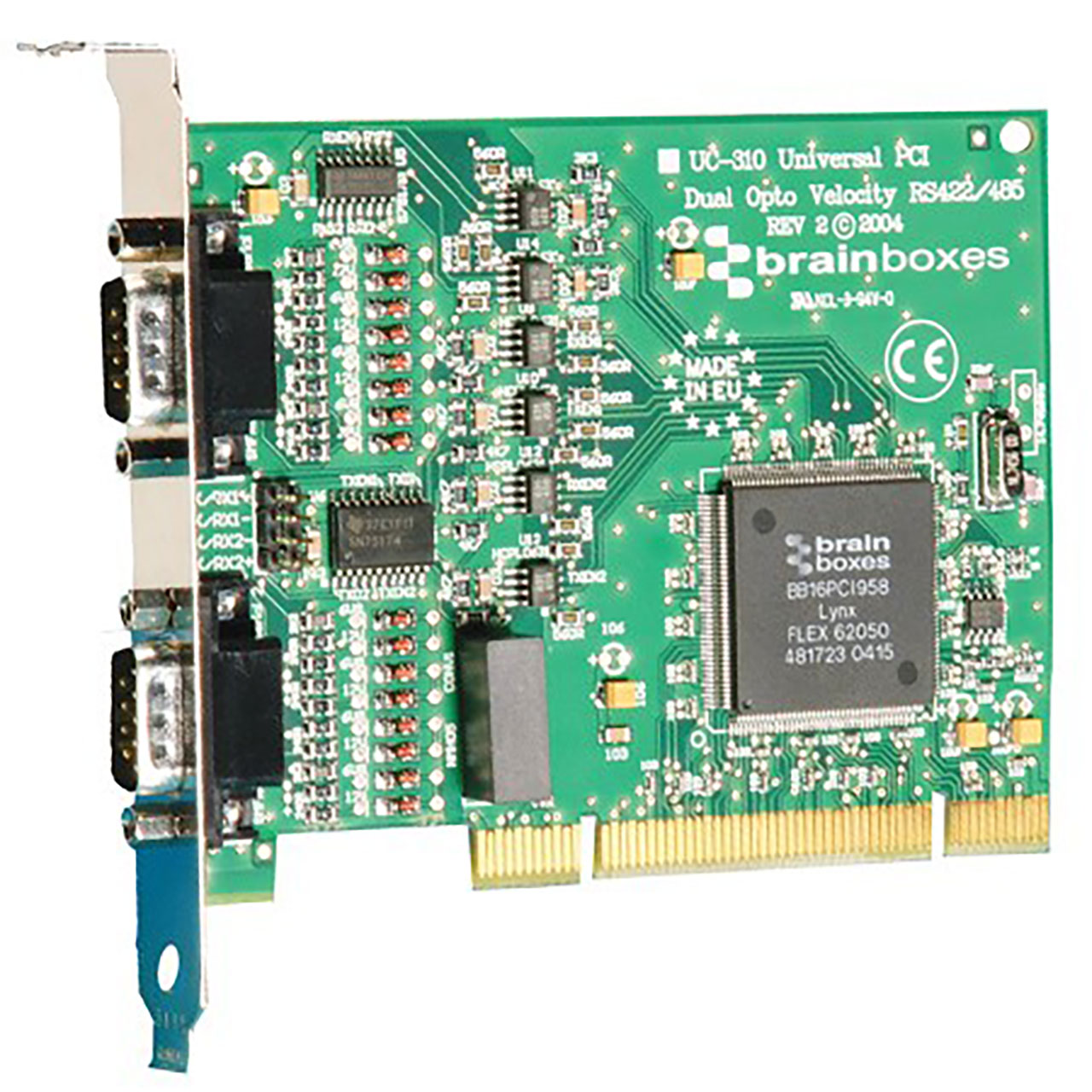 PCI Card 2 Port RS422/485 Serial Card With Opto Isolation 1M Baud