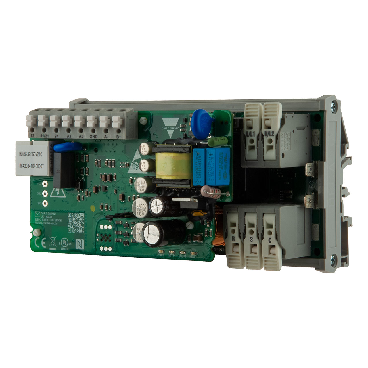 1 Phase Soft Starter for Compressors and Submersible Pumps 110-230 VAC 25Aac 110-230 VAC Din Rail Mount NFC Communication Modbus