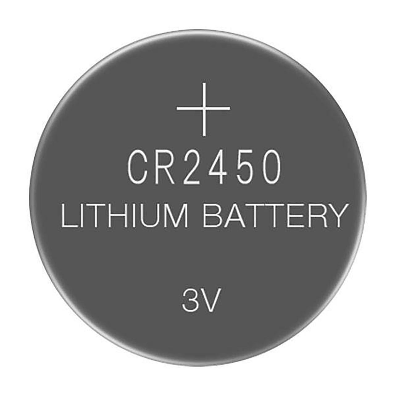 LiMnO2 Lithium Battery CR2450 3V 220mAh Coin Cell Size 24.2-24.5mm D x 4.6-5.0mm H