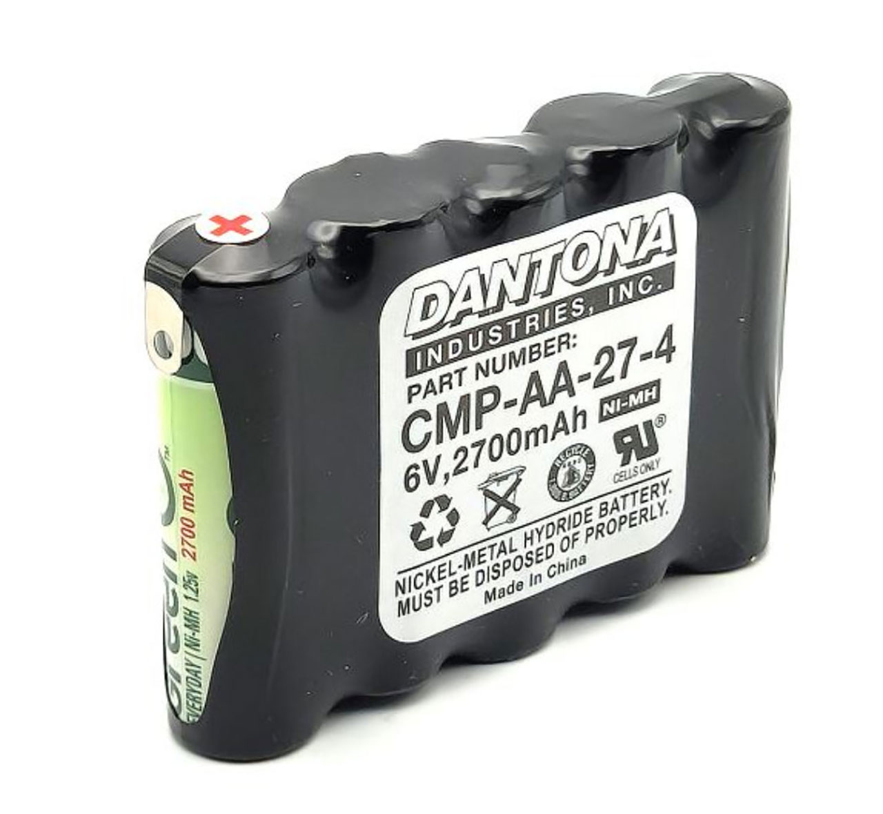 Dantona CMP-AA-27-4 NiMH Battery 6V 2700mAh