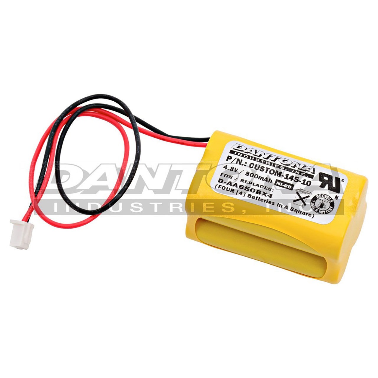 All Fit E1021R Nicad Battery 4.8V 800mAh 1x4 Cell Pack