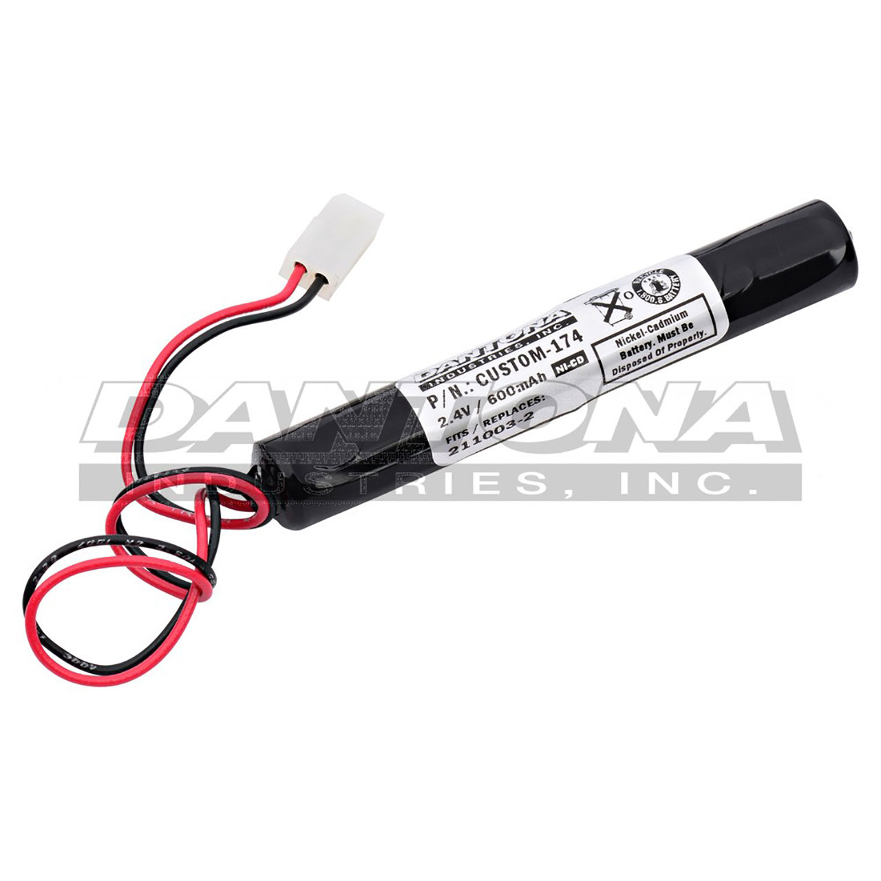 ATEK EWXXLD-R-BAT Nicad Battery 2.4V 600mAh