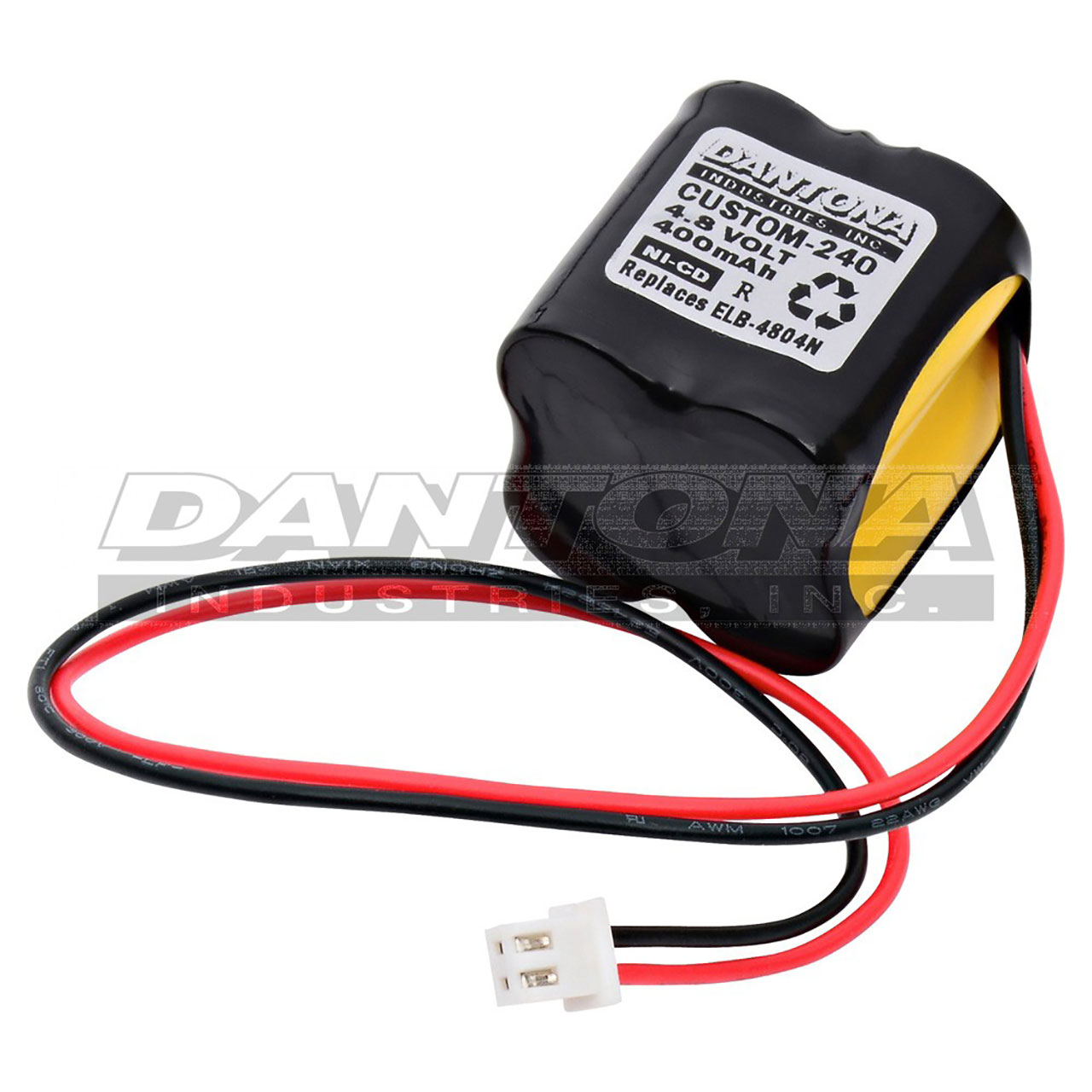 Lithonia ELB-4804N Nicad Battery 4.8V 400mAh