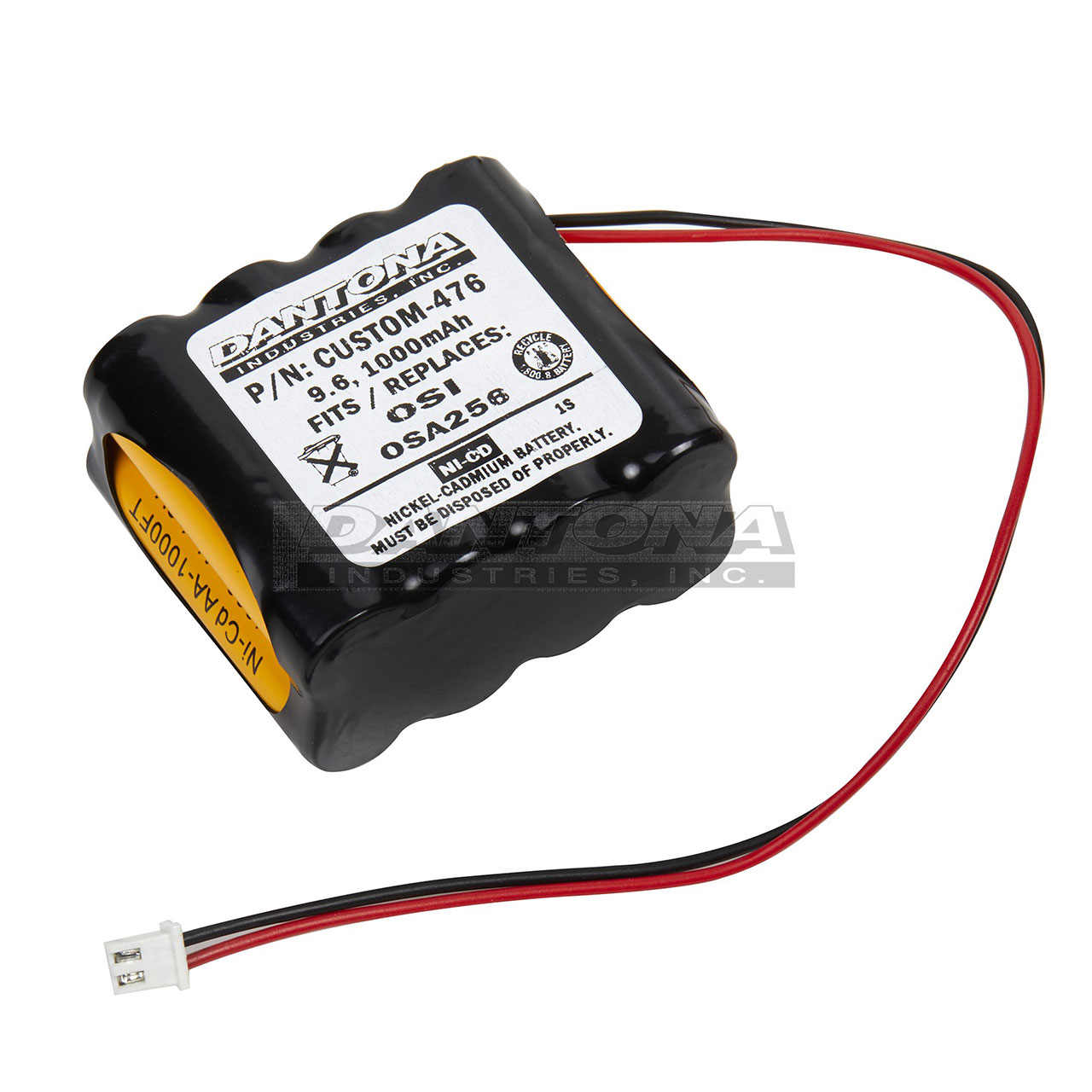 OSI Batteries ELB-B008 Nicad Battery 9.6V 1000mAh