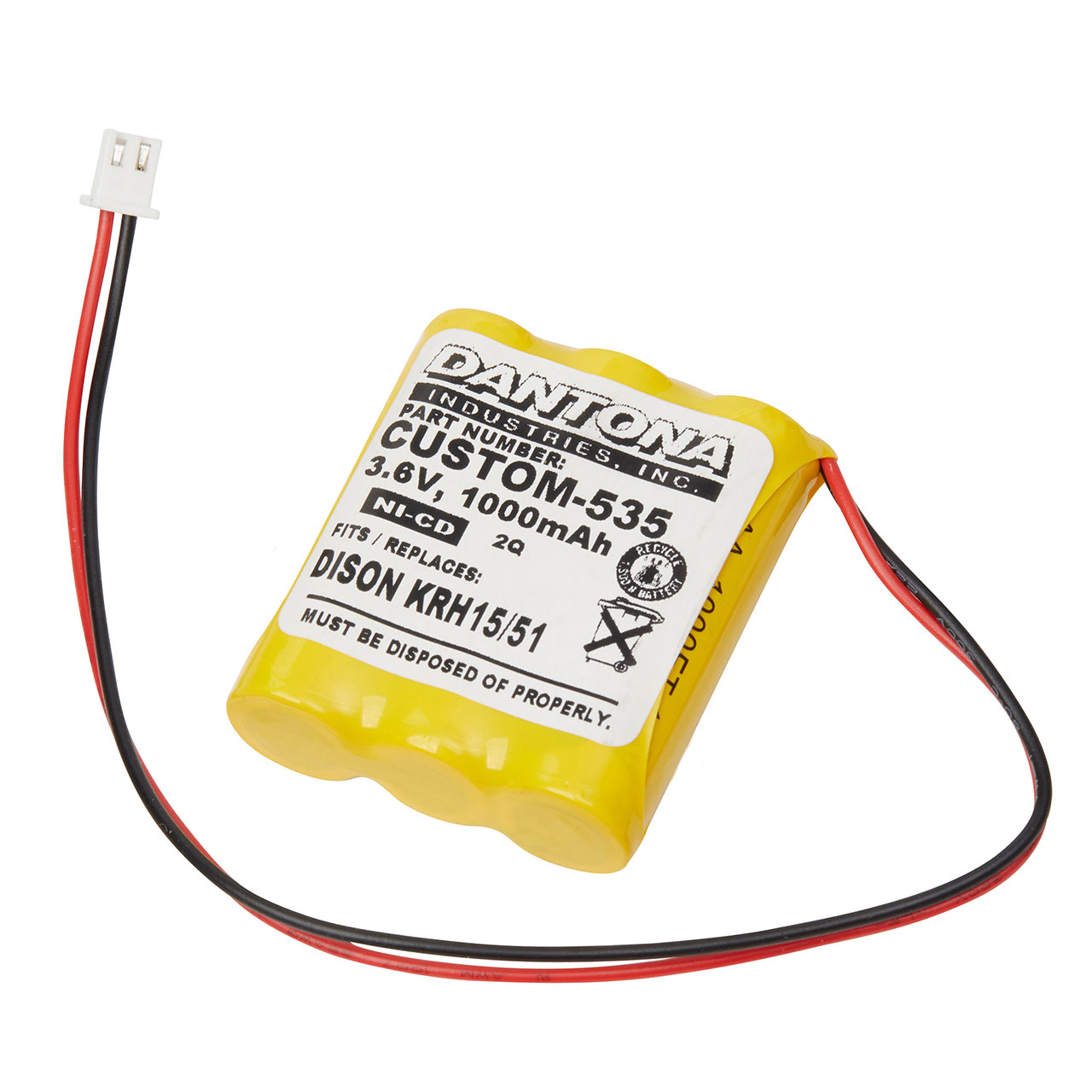 Dison KRH15/51 Nicad Battery 3.6V 1000mAh