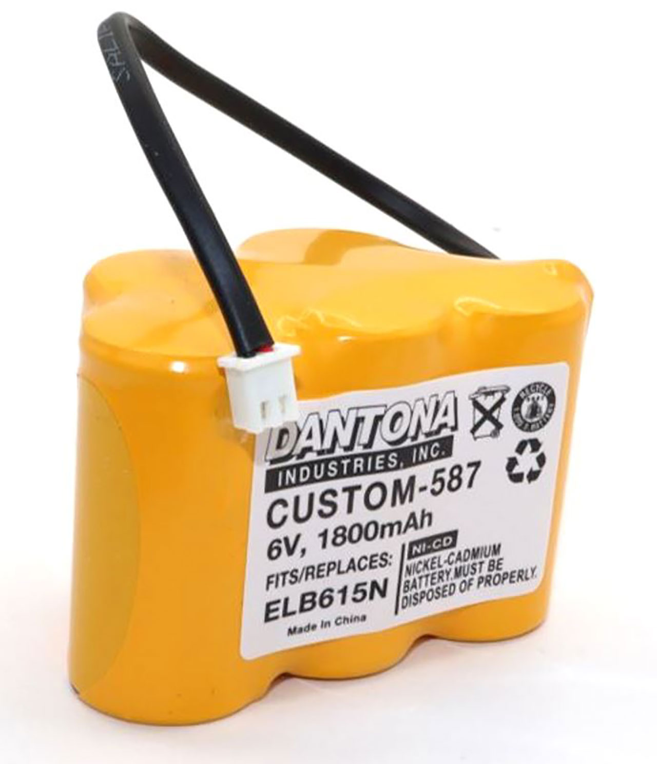 Lithonia ELB615N Nicad Battery 6V 1500mAh