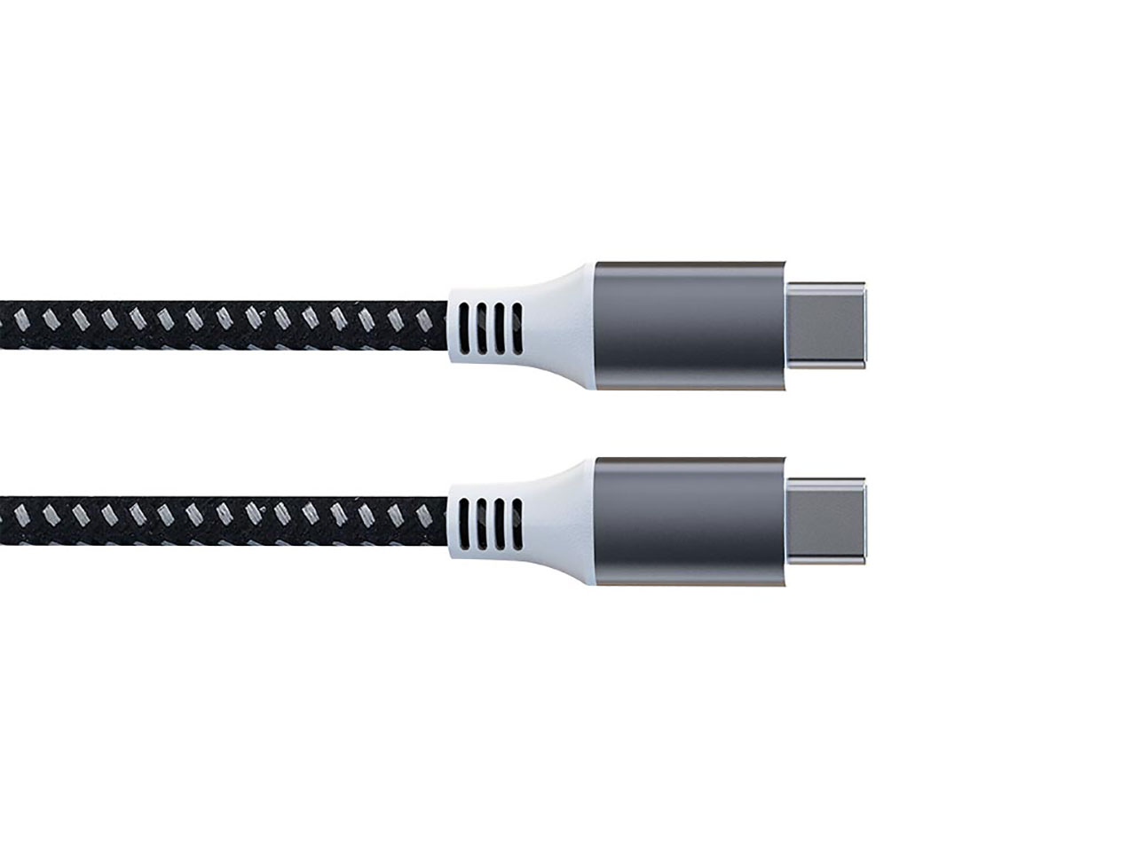 USB 2.0 C to C Cable for Charging and Data 480 Mbps QC3.0 60W Black Magnetic Cord 1m