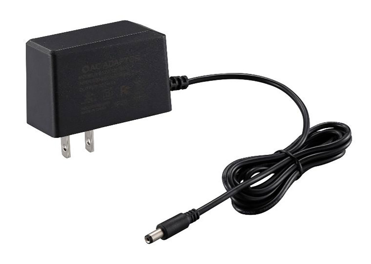 Slim Style Wall Mount Power Adapter 12W 12V 1A 2.1x5.5x11mm Plug UL
