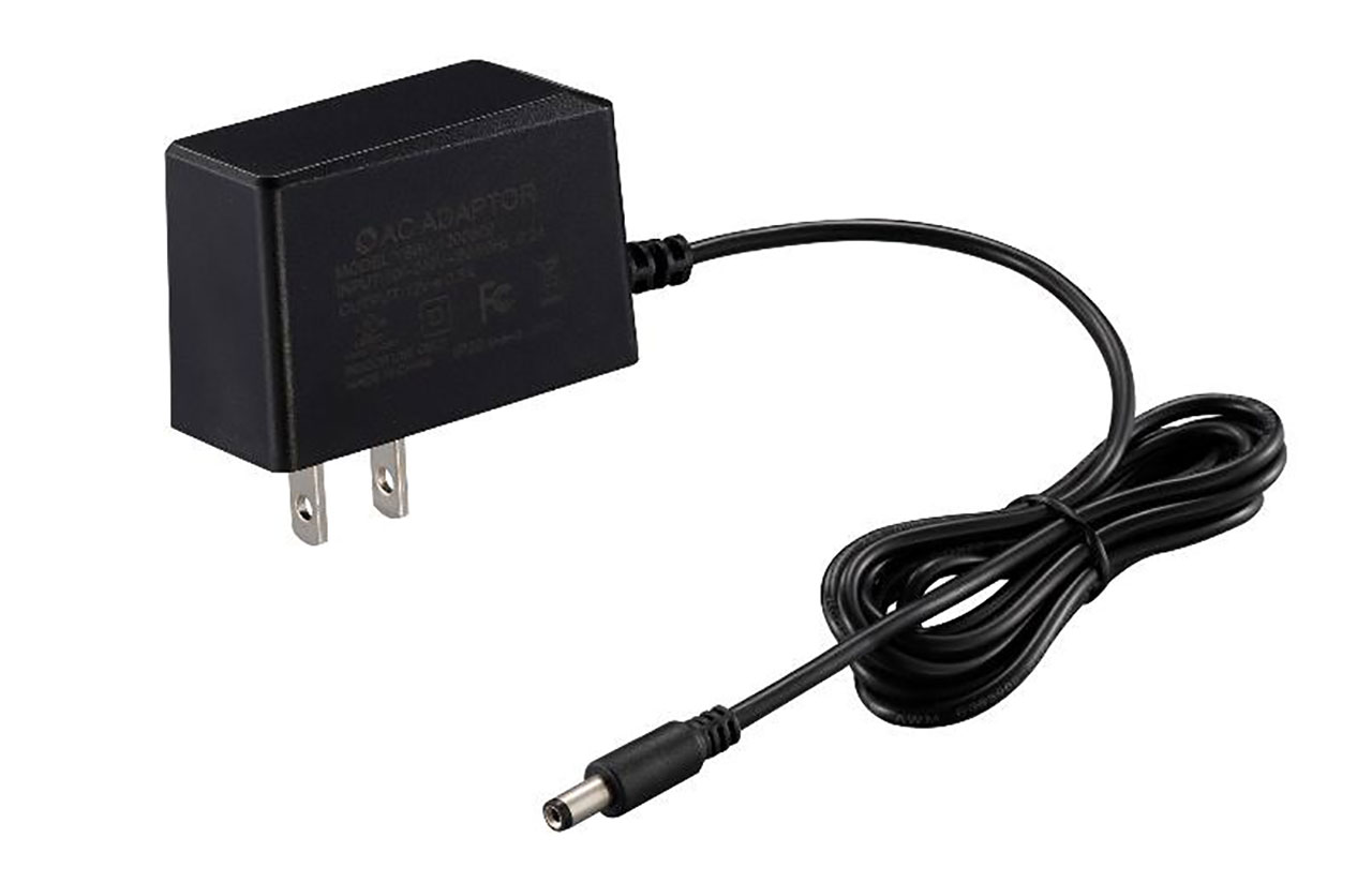 Slim Style Wall Mount Power Adapter 6W 15V 400mA 2.5x5.5x11mm Plug UL