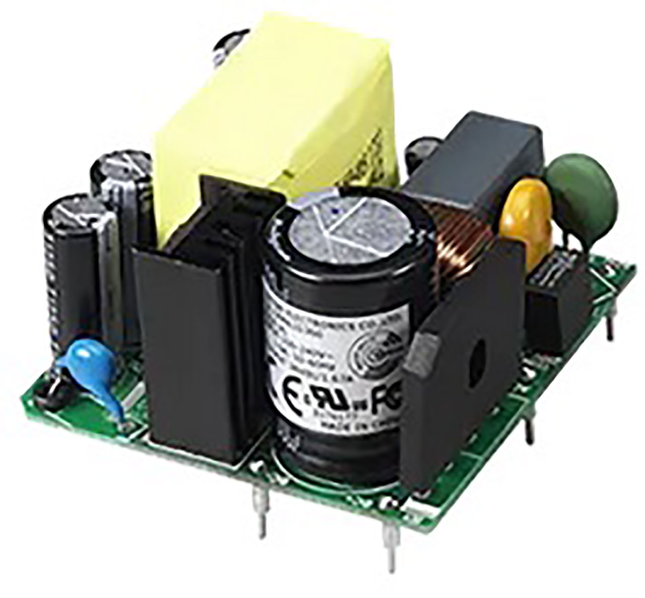 Open Frame AC-DC Power Supply 60W 24V 2500mA PCB Mount Class 2 Peak Load 2x Rated Current