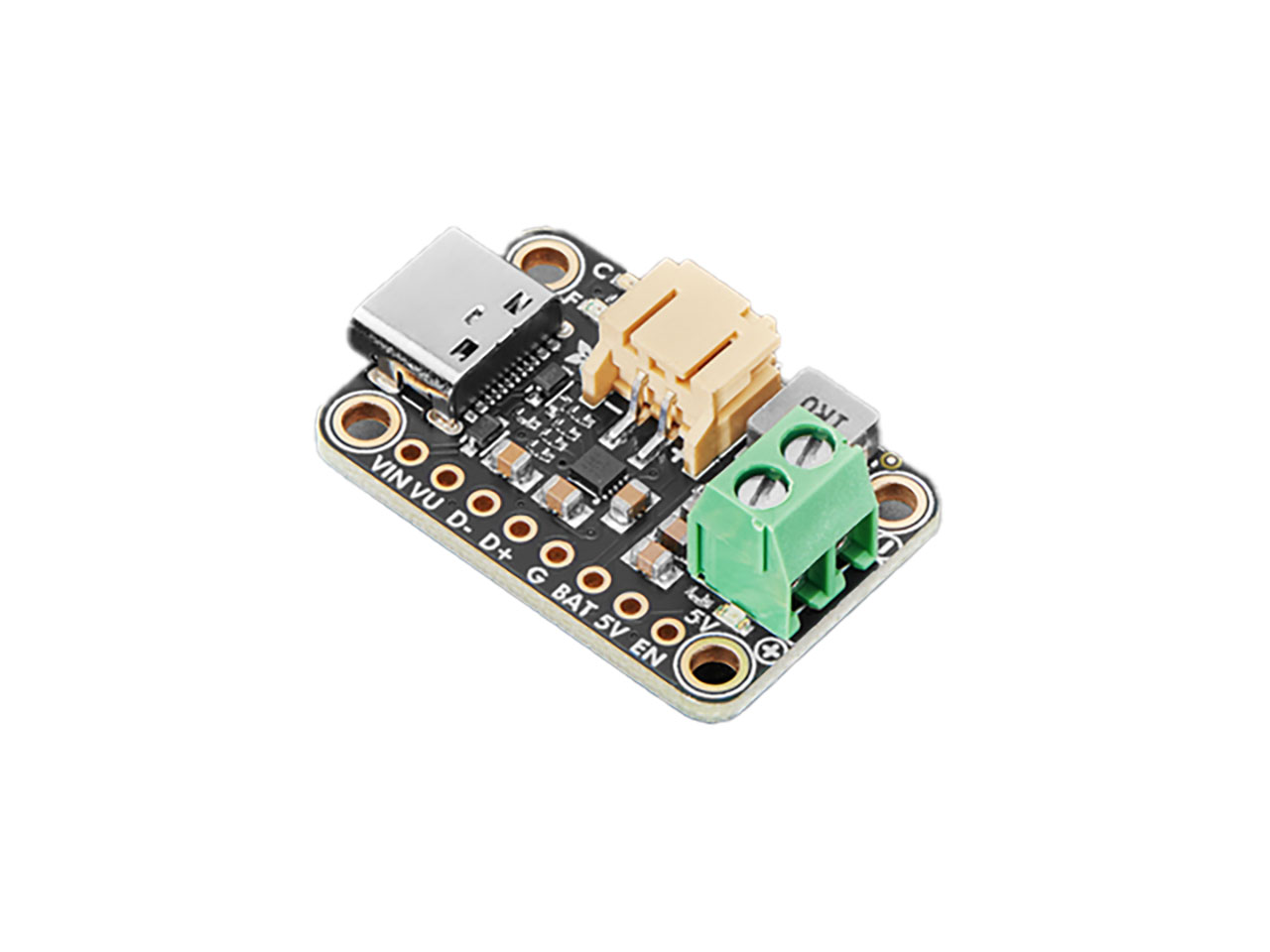 BQ25185 USB/DC/Solar Charger with 5V Boost Board,USB-C