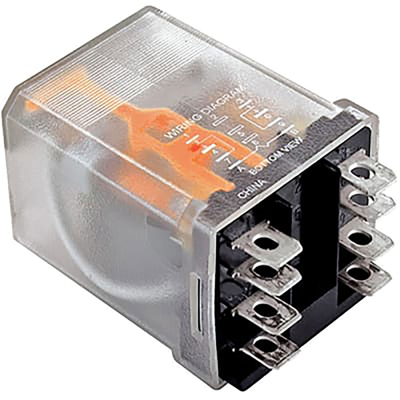 Relay General Purpose DPDT 25A Current Rating 24VAC Control Voltage 300VAC Voltage Rating Socket Mount