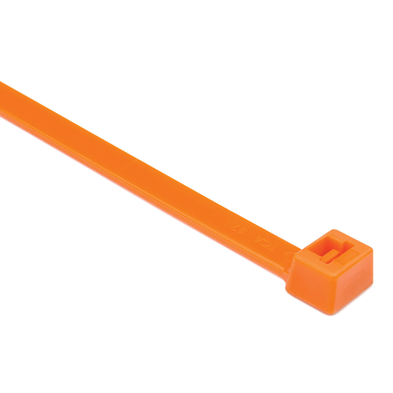 Heavy Duty Cable Tie, 15" Long, 120lb Tensile Strength, PA66HIRHS, Orange, 500 per Package