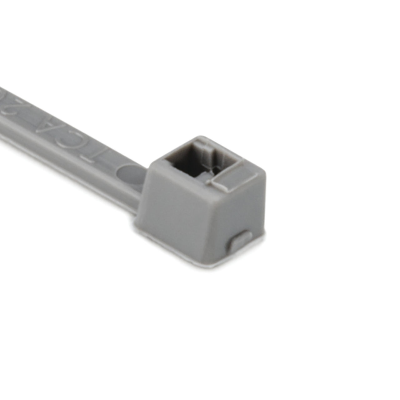 Cable Tie, 4" Long, UL Rated, 18lb Tensile Strength, PA66, Gray, 100 per Package