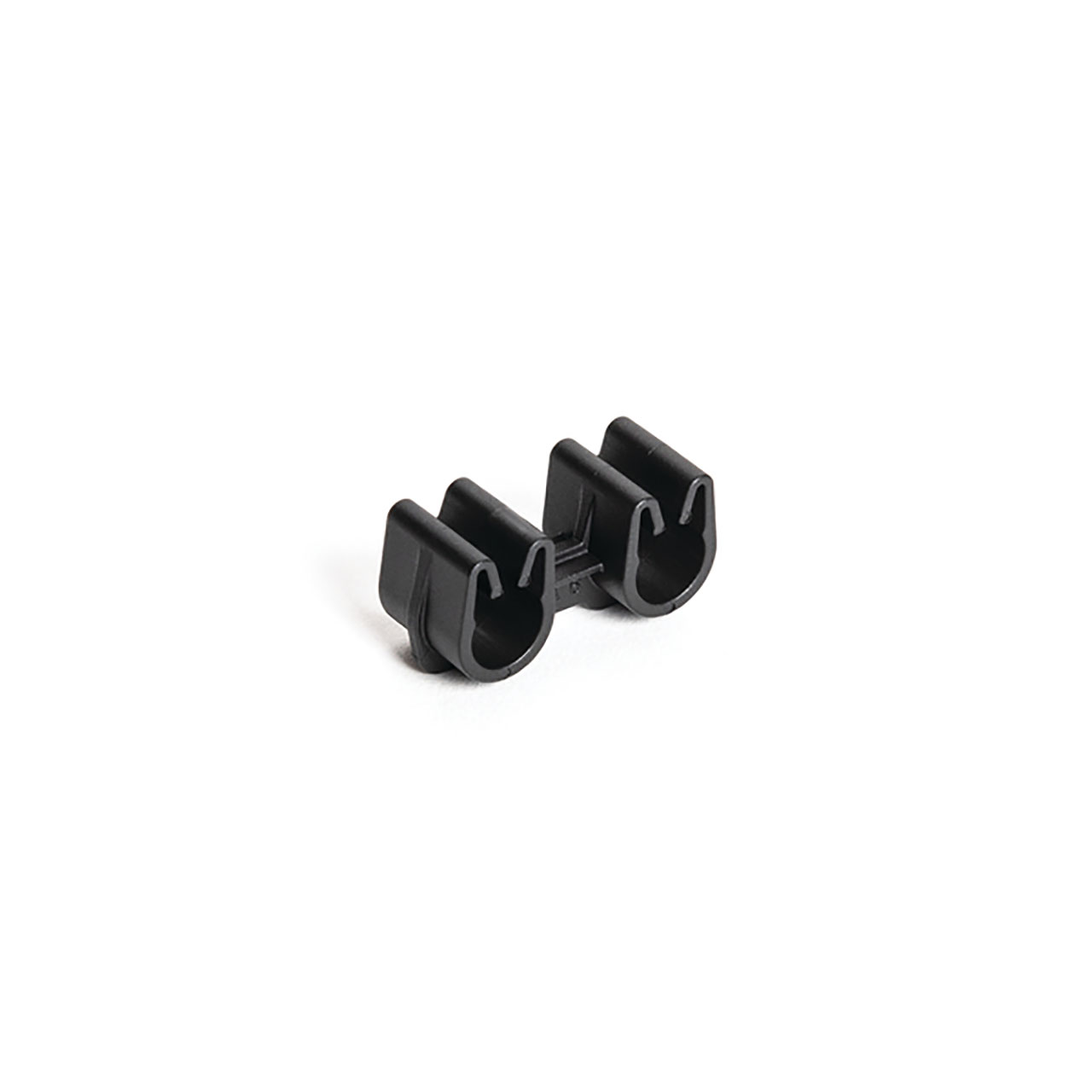 Tube and Pipe clip, 2x 6.5-7.0mm diameter, PA66HIRHSUV, Black, 3,000/ctn