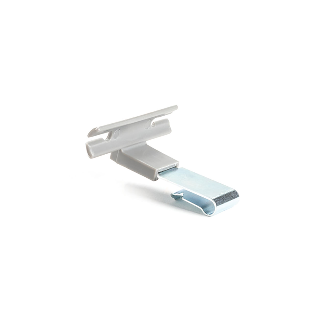 Edge Clip and Tape Clip, Panel Thickness .11" - .12 ", 1.43" Long, PA66HIRHS, Gray, 3000/ctn
