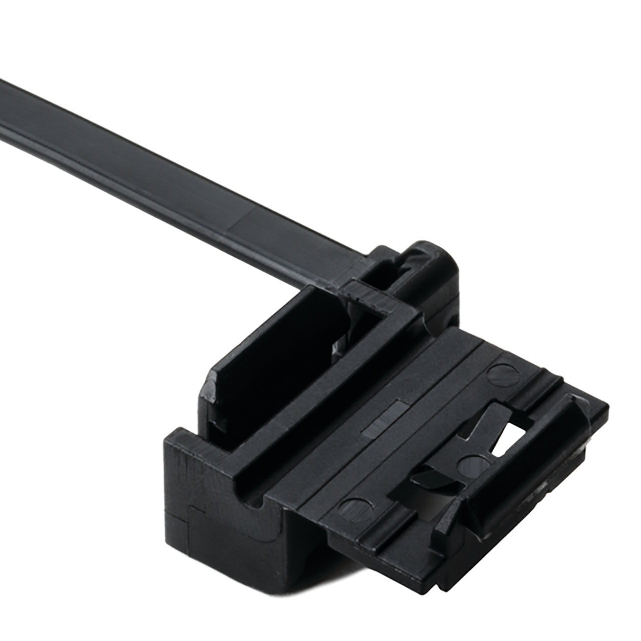 Wire Clamping Cable Ties, Version B, Diameter Attachment .13", 6.0" Long, Black, PA66HS, 500 per Package