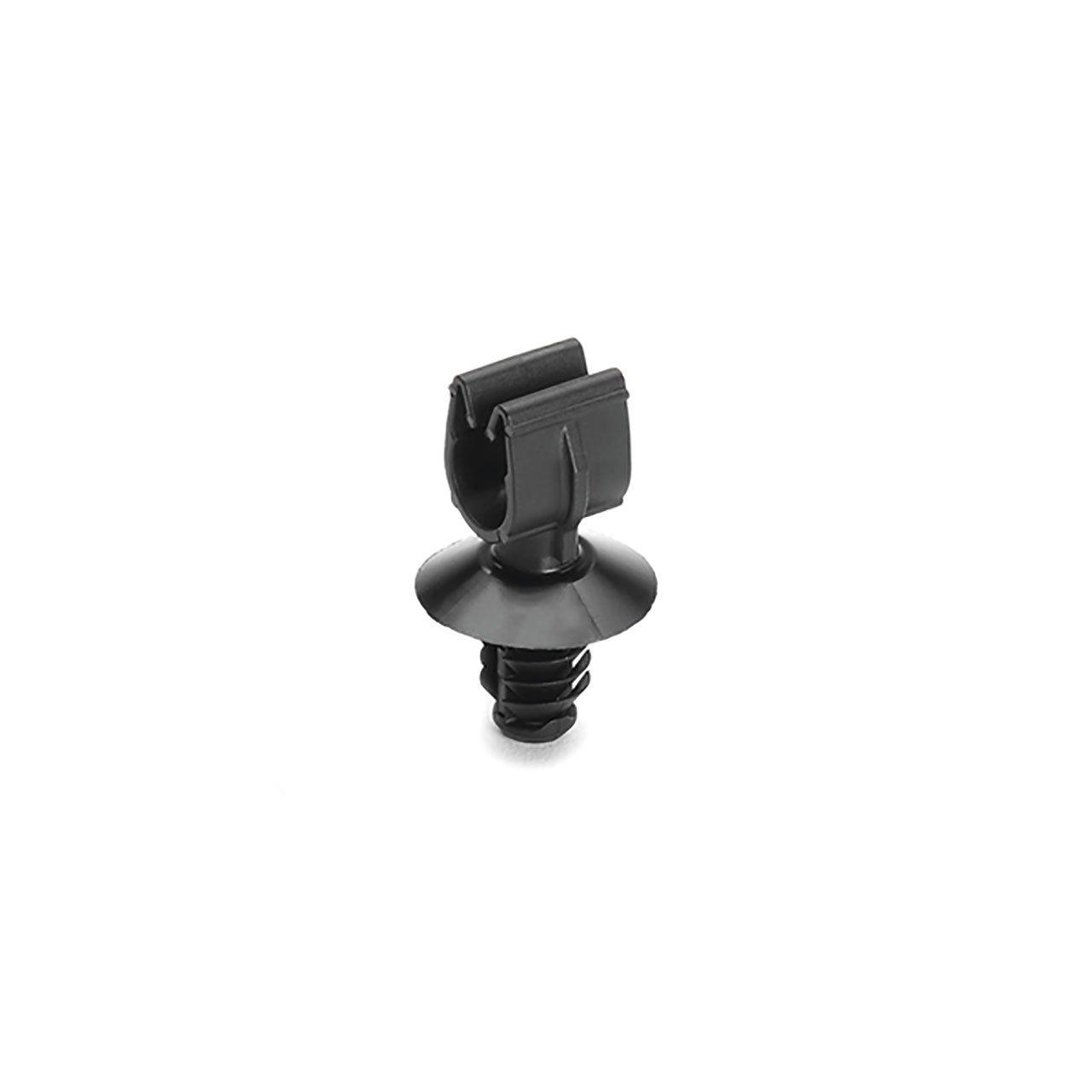 MOC Clip, 7 mm, with 6.5mm Fir Tree, PA66HIRHSUV, Black, 5000/ctn