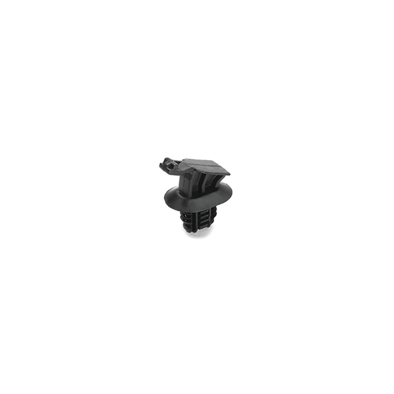 Connector Clip with Oval Fir Tree, 6.2 - 13.0mm Hole Dia, PA66HIRHSUV, Black, 5000/carton