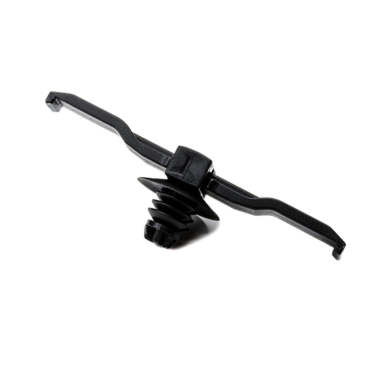 Bundling Clip with Fir Tree, 2.1" Long, 0.02 - 0.08" Panel Thickness, PA66, Black, 500 per Package
