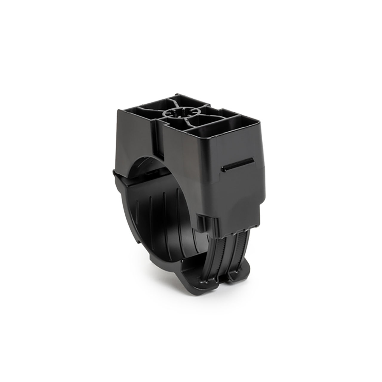 3/8" Threaded Rod Mount Ratchet Clamp, 1.42 - 2.0" Bundle Dia, PA66HIRHSUV, Black, 25/bg