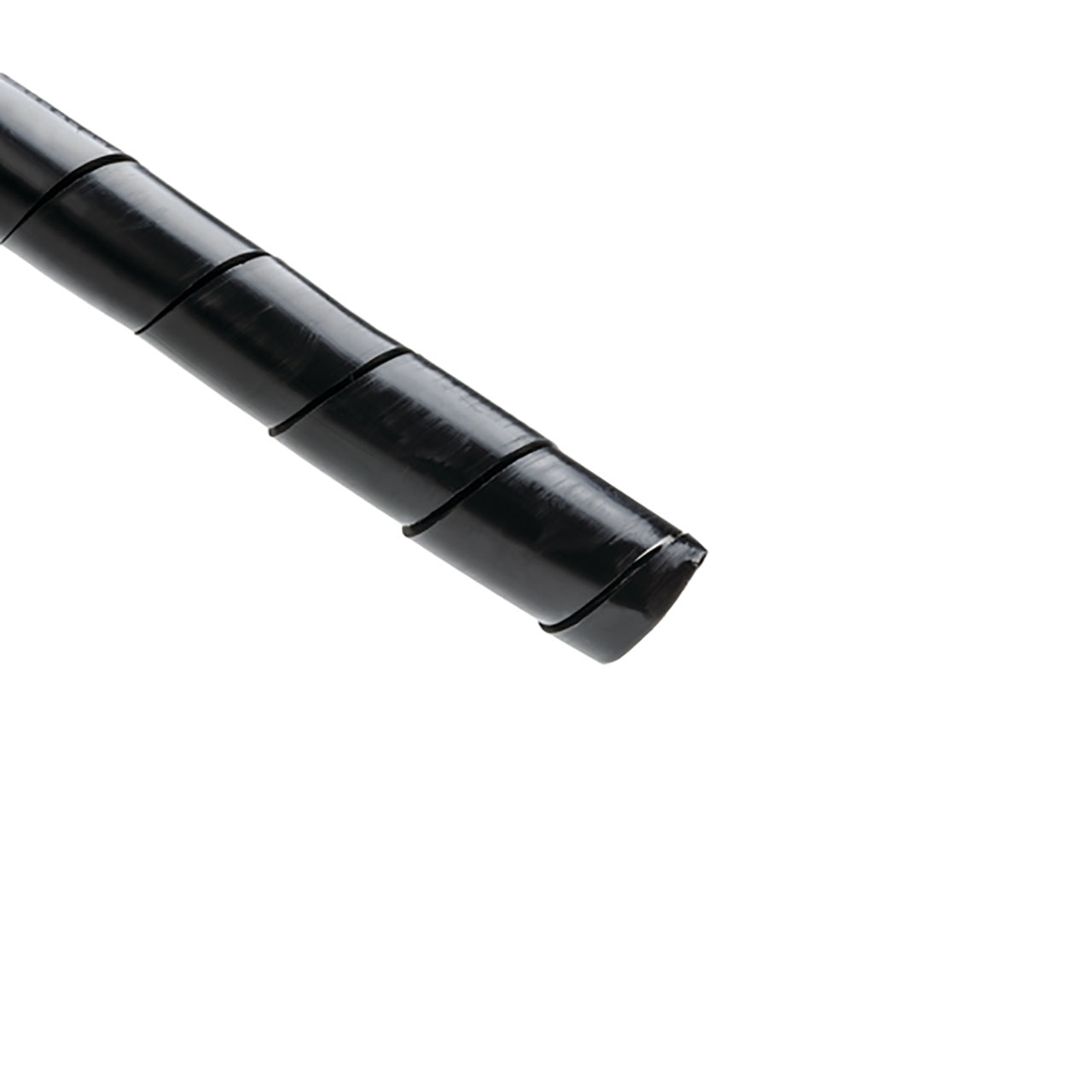Spiralwrap Protective Sheathing, 1" Diameter, PE-FR, Black, 100 ft/roll