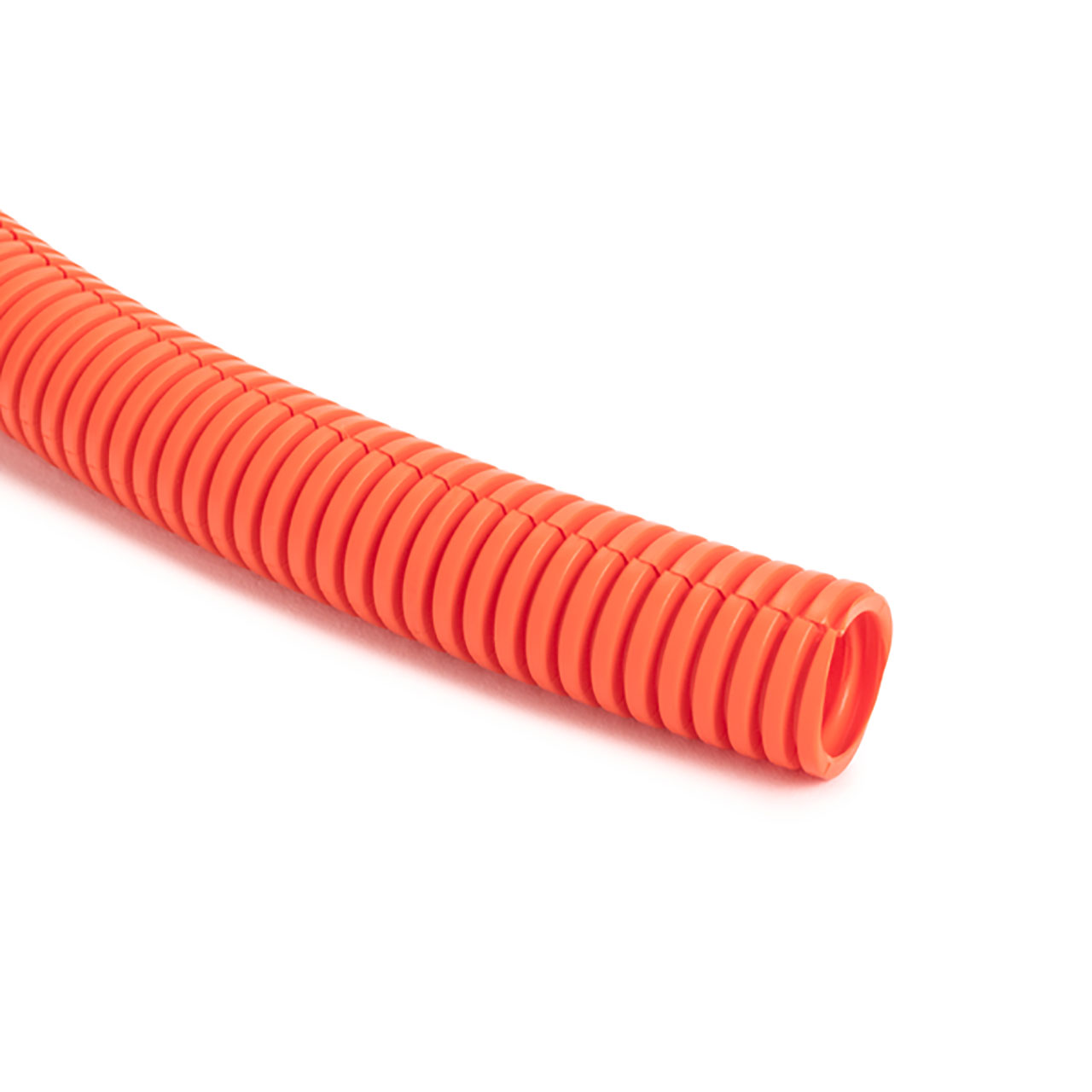 Convoluted Tubing, Slit, 1.0" Dia, PP-FR-UV, Orange, 300 ft/carton