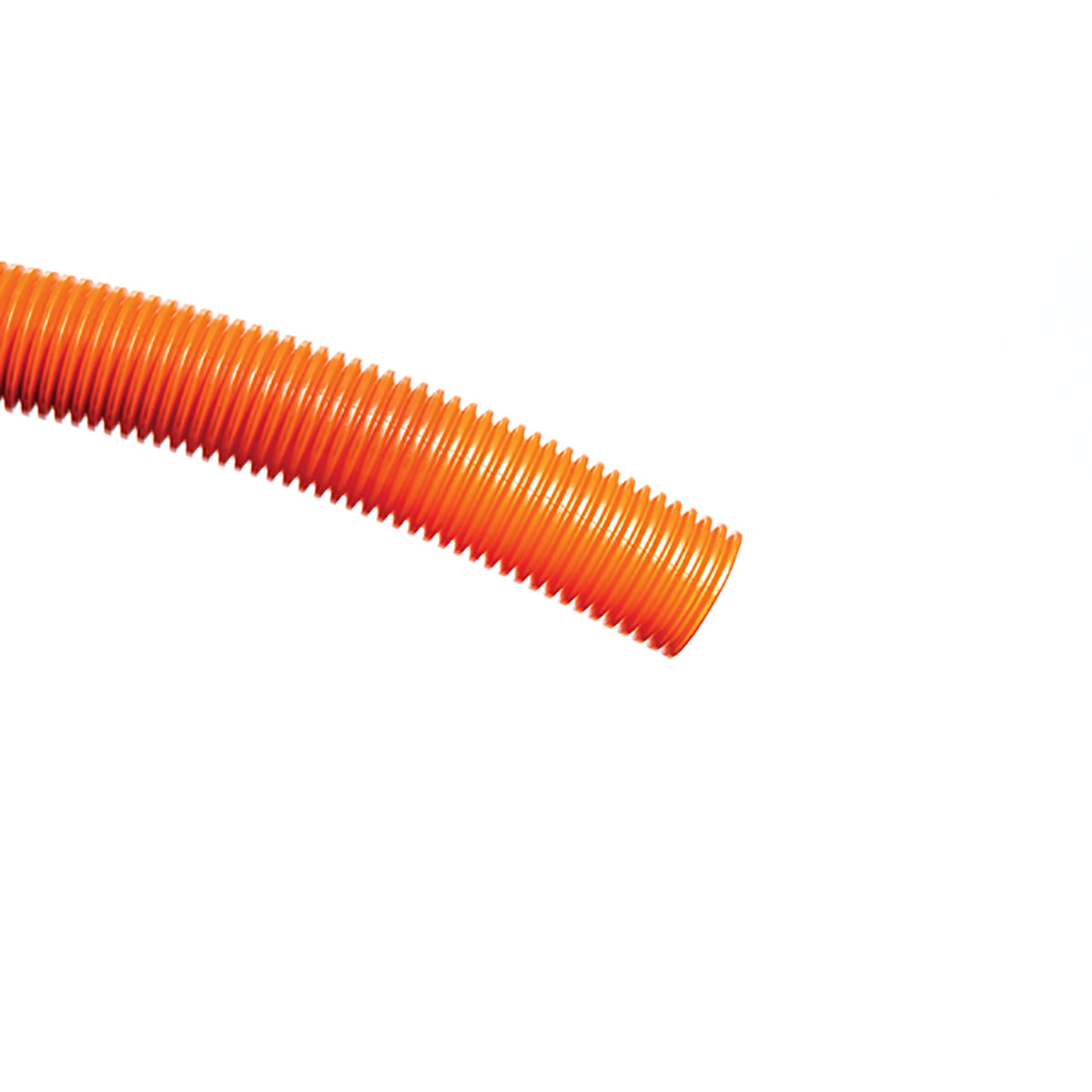 Convoluted Tubing, Slit, 0.25" Dia, PE, Orange, 3200 ft/carton