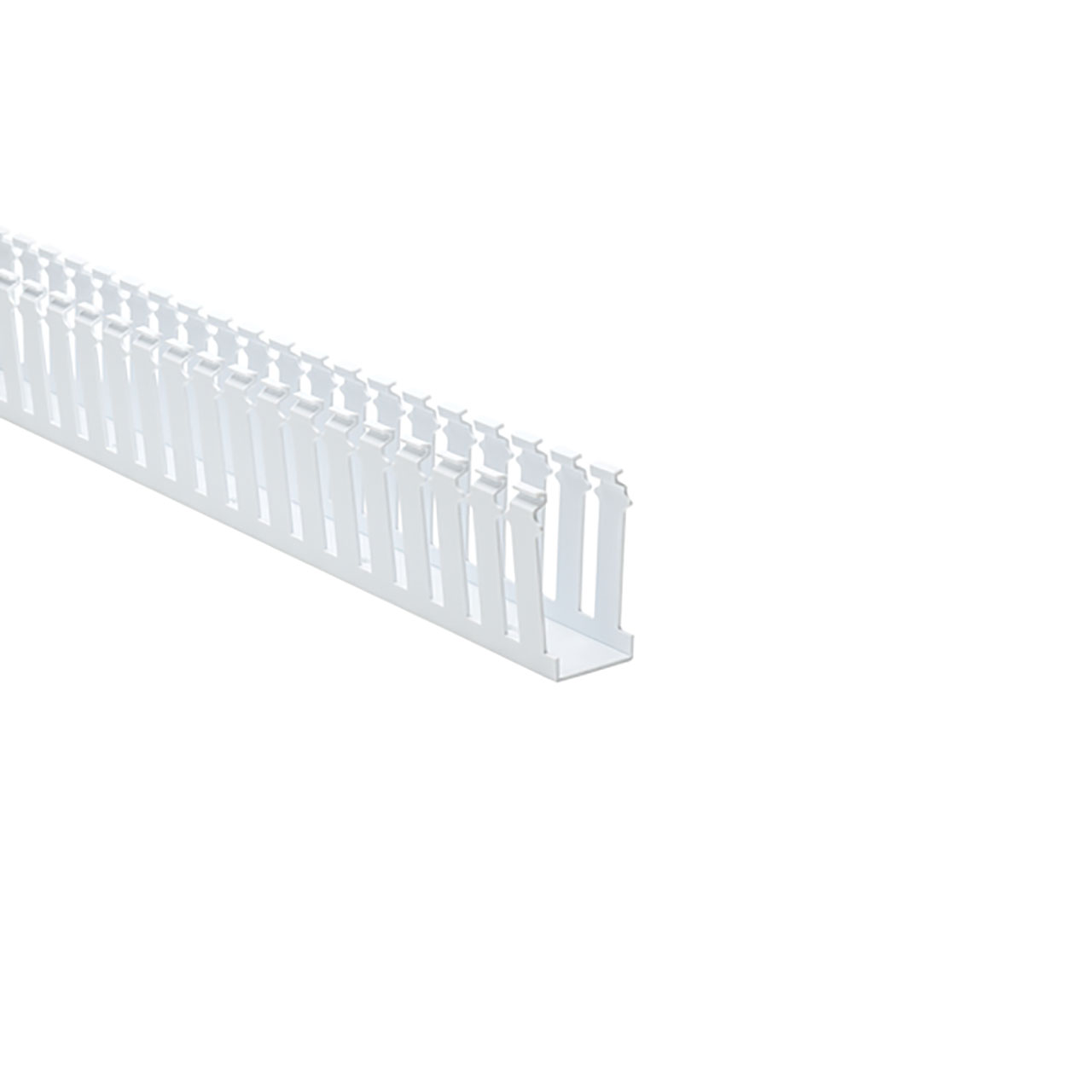 Slotted Wall Wiring Duct, 1.5" x 3", Non-Adhesive, PVC, White, 120ft/Carton