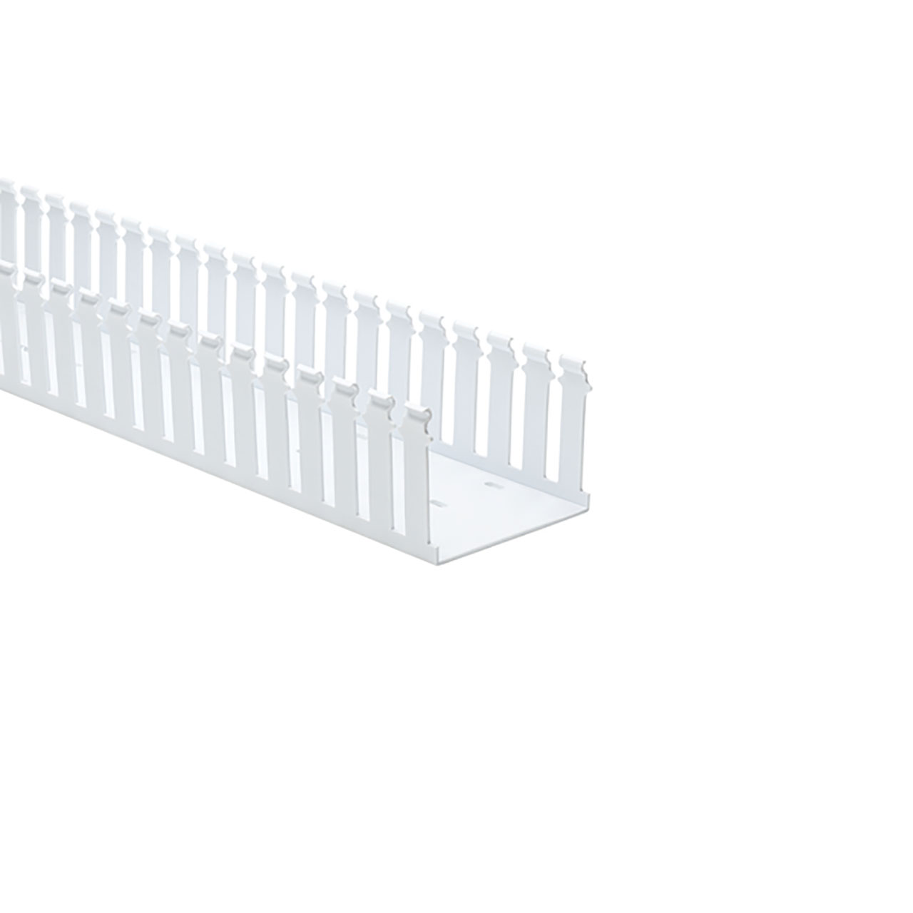 Slotted Wall Wiring Duct, 4" x 3", Non-Adhesive, PVC, White, 120ft/Carton