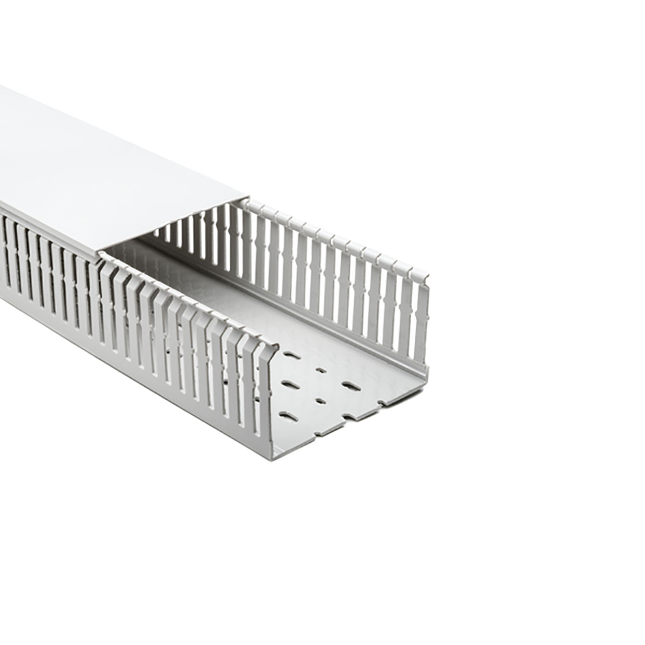 Halogen Free Slotted Wiring Duct, without Adhesive, 125mm x 75m, Piece/ABS, Gray RAL, 16 m/Box