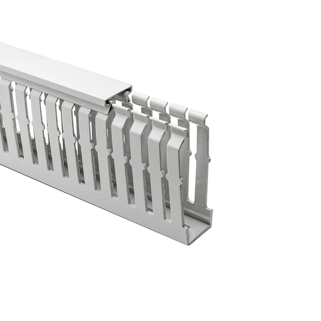 Halogen Free Slotted Wiring Duct, without Adhesive, 25mm x 75mm, Piece/ABS, Gray RAL, 36 m/Box